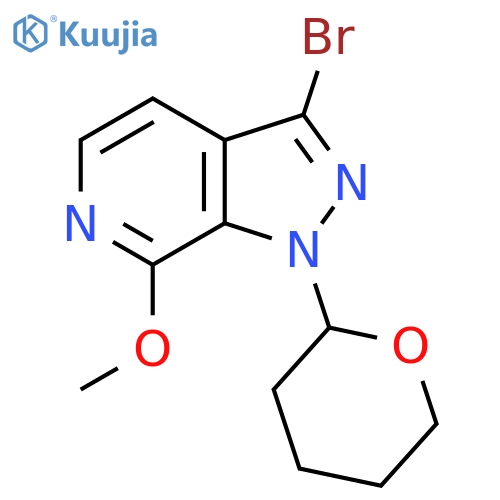 3-Bromo-1-(tetrahydro-2H-pyran-2-yl)-7-methoxy-1H-pyrazolo3,4-cpyridine structure