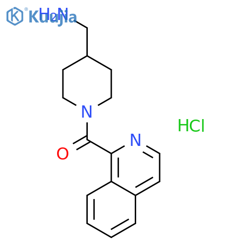 (4-(Aminomethyl)piperidin-1-yl)(isoquinolin-1-yl)methanone hydrochloride structure