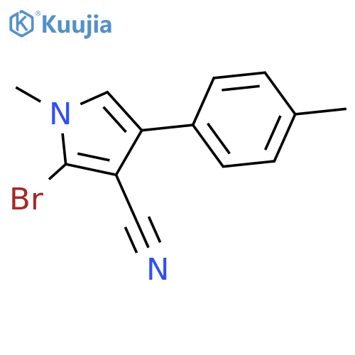 1H-Pyrrole-3-carbonitrile, 2-bromo-1-methyl-4-(4-methylphenyl)- structure