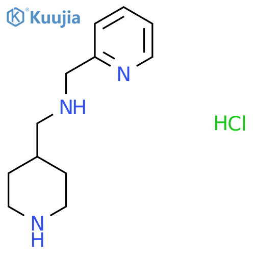 1-Piperidin-4-yl-N-(pyridin-2-ylmethyl)methanamine;hydrochloride structure