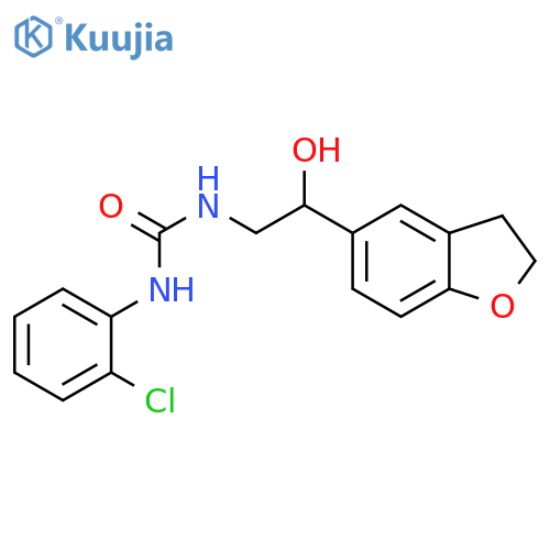 1-(2-chlorophenyl)-3-2-(2,3-dihydro-1-benzofuran-5-yl)-2-hydroxyethylurea structure