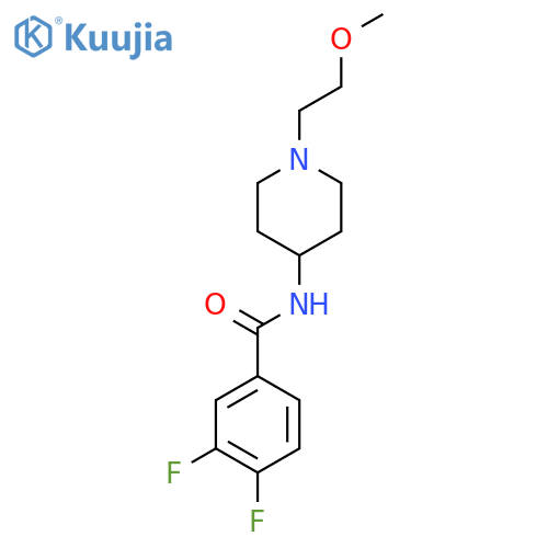 3,4-difluoro-N-1-(2-methoxyethyl)piperidin-4-ylbenzamide structure