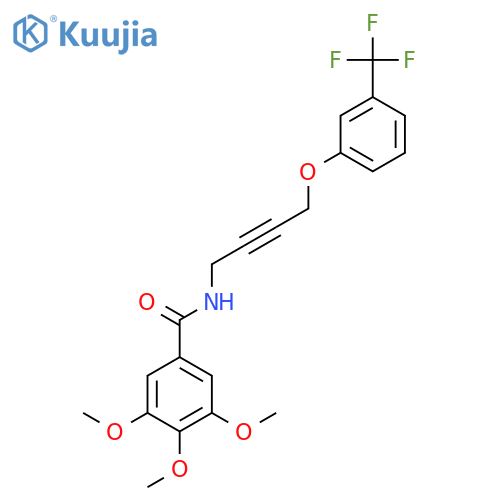 3,4,5-trimethoxy-N-{4-3-(trifluoromethyl)phenoxybut-2-yn-1-yl}benzamide structure