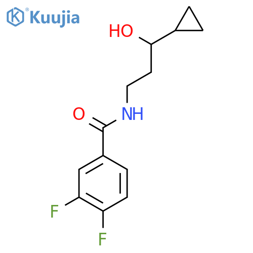 N-(3-cyclopropyl-3-hydroxypropyl)-3,4-difluorobenzamide structure