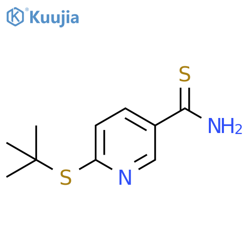 6-(tert-butylsulfanyl)pyridine-3-carbothioamide structure