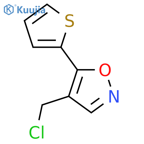 4-(chloromethyl)-5-(thiophen-2-yl)-1,2-oxazole structure