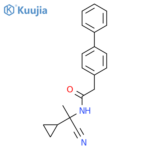2-{[1,1'-biphenyl]-4-yl}-N-(1-cyano-1-cyclopropylethyl)acetamide structure