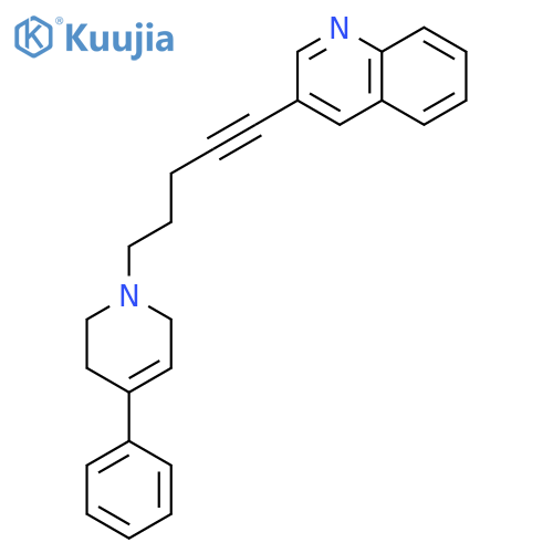 Quinoline, 3-[5-(3,6-dihydro-4-phenyl-1(2H)-pyridinyl)-1-pentynyl]- structure