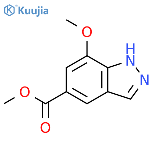 1H-Indazole-5-carboxylic acid, 7-methoxy-, methyl ester structure