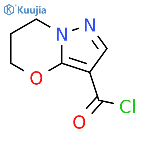 6,7-dihydro-5H-pyrazolo[5,1-b][1,3]oxazine-3-carbonyl chloride structure