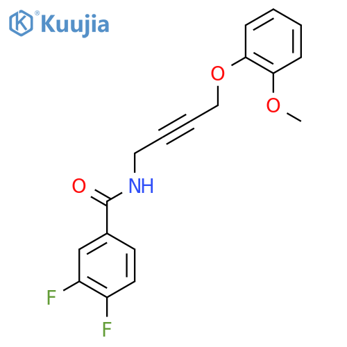 3,4-Difluoro-N-[4-(2-methoxyphenoxy)but-2-YN-1-YL]benzamide structure