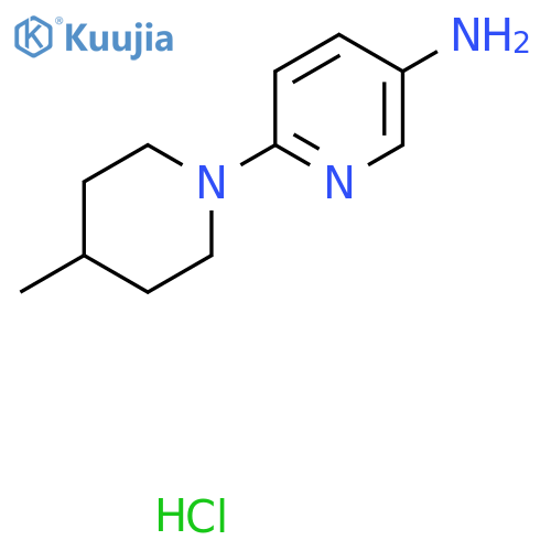 6-(4-Methylpiperidin-1-yl)pyridin-3-amine;hydrochloride structure