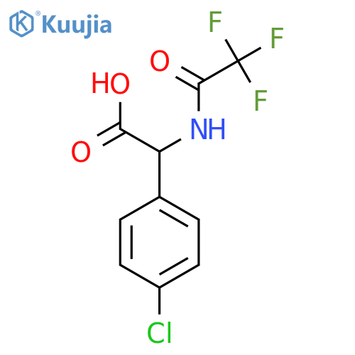 2-(4-chlorophenyl)-2-(trifluoroacetamido)acetic acid structure