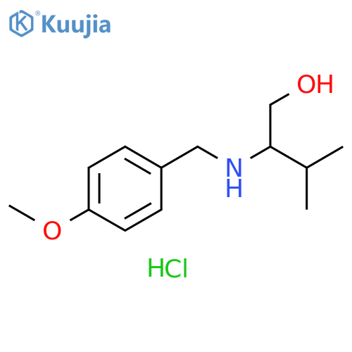 2-{(4-methoxyphenyl)methylamino}-3-methylbutan-1-ol hydrochloride structure