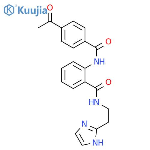 Benzamide, 2-[(4-acetylbenzoyl)amino]-N-[2-(1H-imidazol-2-yl)ethyl]- structure
