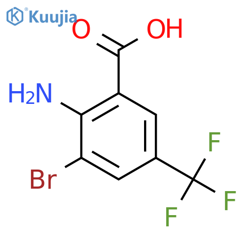 2-Amino-3-bromo-5-(trifluoromethyl)benzoic acid structure