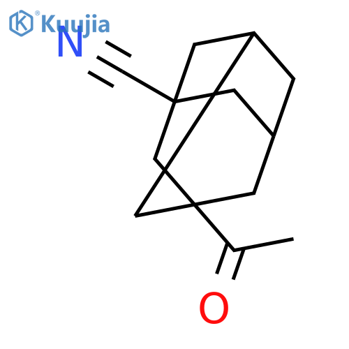 Tricyclo[3.3.1.13,7]decane-1-carbonitrile, 3-acetyl- structure