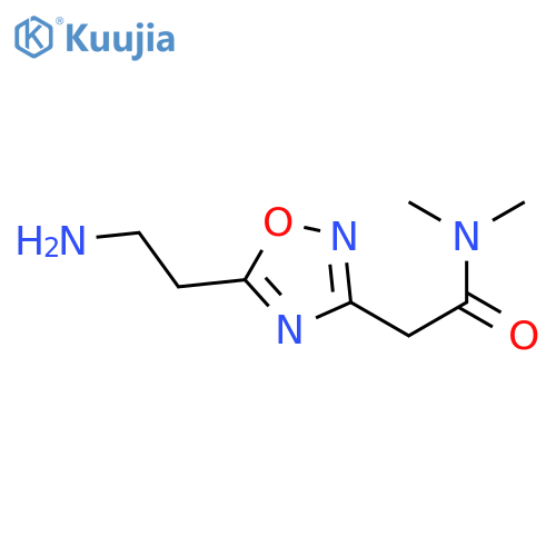 2-[5-(2-Amino-ethyl)-[1,2,4]oxadiazol-3-yl]-N,N-dimethyl-acetamide structure