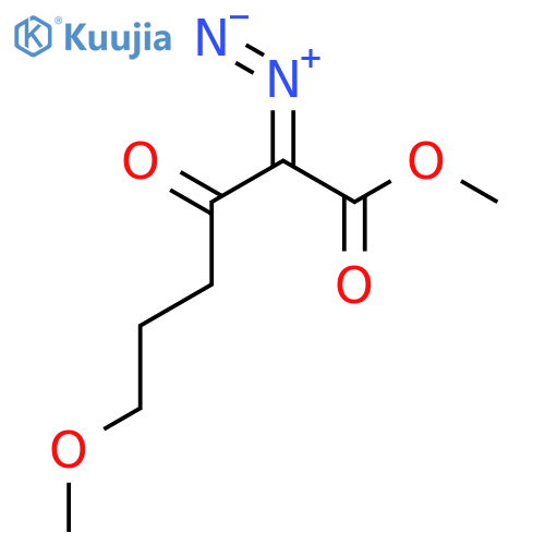Hexanoic acid, 2-diazo-6-methoxy-3-oxo-, methyl ester structure