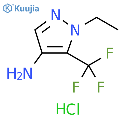 1-ethyl-5-(trifluoromethyl)-1H-pyrazol-4-amine hydrochloride structure