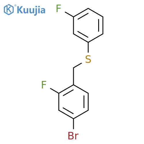 (4-Bromo-2-fluorobenzyl)(3-fluorophenyl)sulfane structure