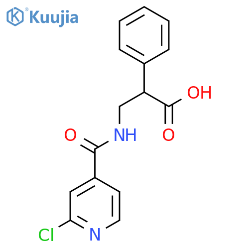 3-[(2-Chloropyridin-4-yl)formamido]-2-phenylpropanoic acid structure