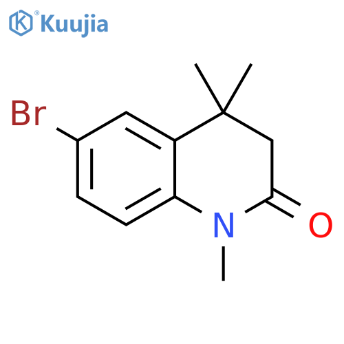 6-bromo-1,4,4-trimethyl-3,4-dihydroquinolin-2(1H)-one structure