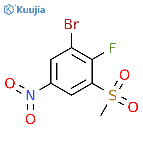 3-Bromo-2-fluoro-5-nitrophenyl methyl sulphone structure