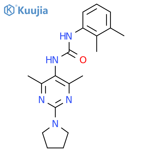 3-4,6-dimethyl-2-(pyrrolidin-1-yl)pyrimidin-5-yl-1-(2,3-dimethylphenyl)urea structure