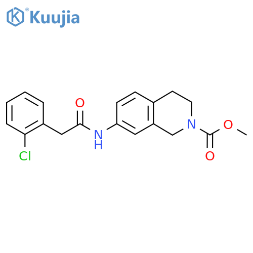 methyl 7-2-(2-chlorophenyl)acetamido-1,2,3,4-tetrahydroisoquinoline-2-carboxylate structure