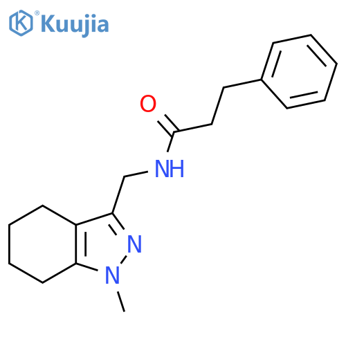 N-(1-methyl-4,5,6,7-tetrahydro-1H-indazol-3-yl)methyl-3-phenylpropanamide structure