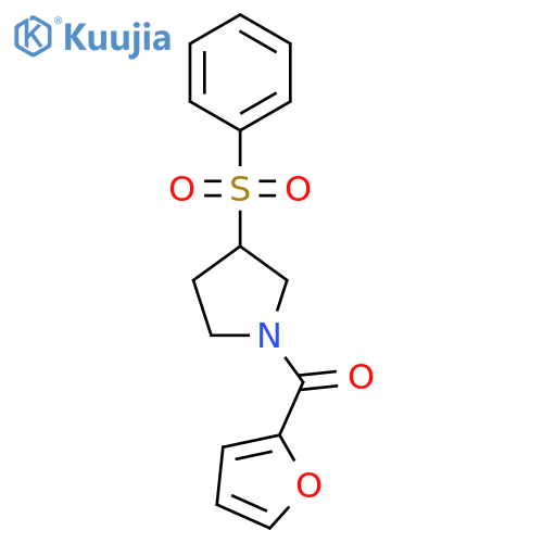 3-(benzenesulfonyl)-1-(furan-2-carbonyl)pyrrolidine structure