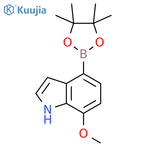 7-methoxy-4-(4,4,5,5-tetramethyl-1,3,2-dioxaborolan-2-yl)-1H-indole structure