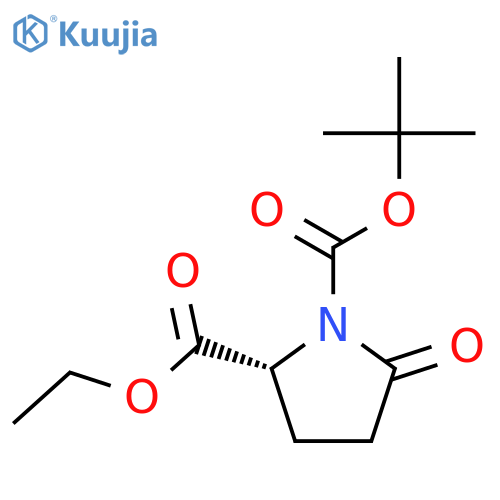 O1-tert-butyl O2-ethyl (2R)-5-oxopyrrolidine-1,2-dicarboxylate structure