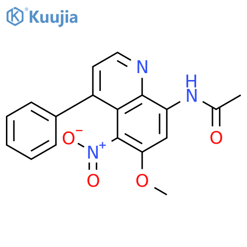 Acetamide, N-(6-methoxy-5-nitro-4-phenyl-8-quinolinyl)- structure