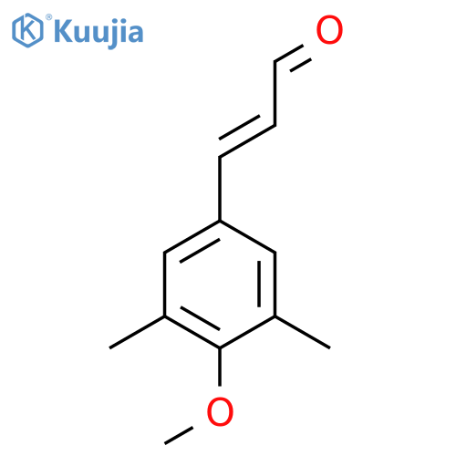 3-(4-methoxy-3,5-dimethylphenyl)prop-2-enal structure