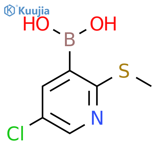 5-Chloro-2-(methylsulfanyl)pyridine-3-boronic acid structure