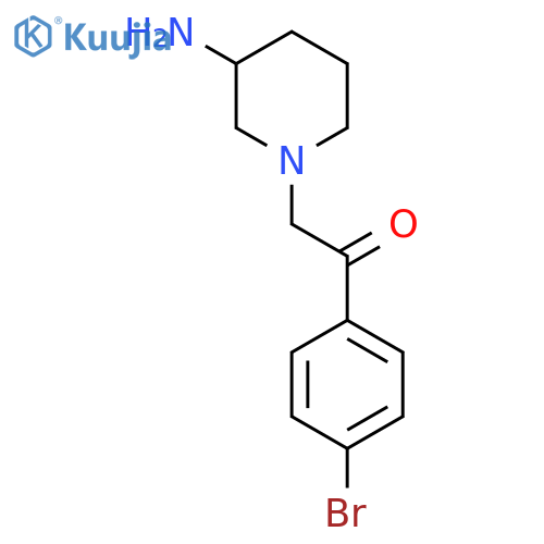 2-(3-Aminopiperidin-1-yl)-1-(4-bromophenyl)ethan-1-one structure