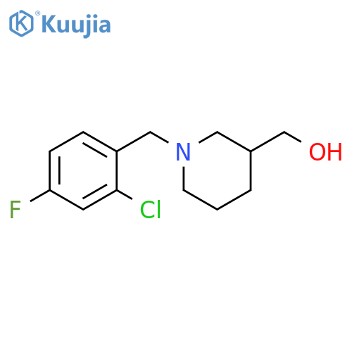 (1-(2-chloro-4-fluorobenzyl)piperidin-3-yl)methanol structure