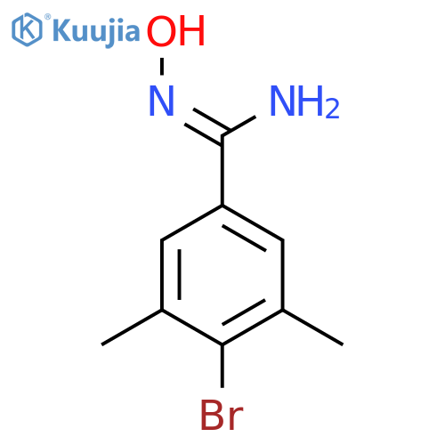 4-Bromo-N'-hydroxy-3,5-dimethylbenzene-1-carboximidamide structure