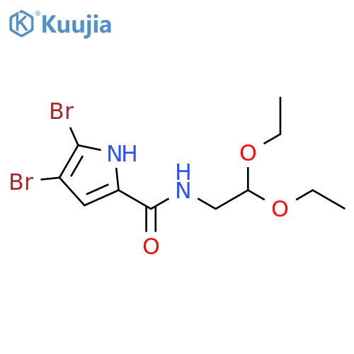 4,5-dibromo-N-(2,2-diethoxyethyl)-1H-pyrrole-2-carboxamide structure
