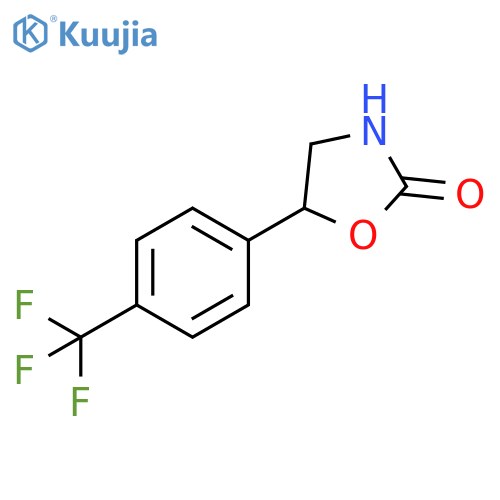 5-4-(trifluoromethyl)phenyl-1,3-oxazolidin-2-one structure