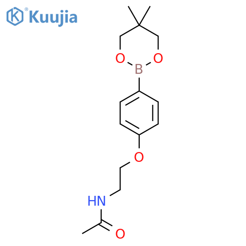 N-(2-(4-(5,5-Dimethyl-1,3,2-dioxaborinan-2-yl)phenoxy)ethyl)acetamide structure