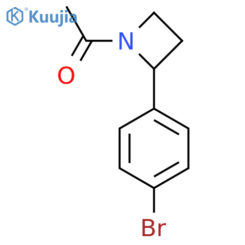 1-(2-(4-Bromophenyl)azetidin-1-yl)ethanone structure