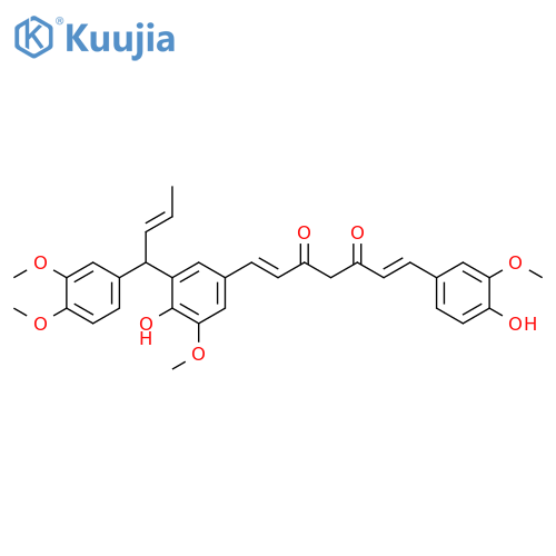 1,6-Heptadiene-3,5-dione,1-[3-[(2E)-1-(3,4-dimethoxyphenyl)-2-buten-1-yl]-4-hydroxy-5-methoxyphenyl]-7-(4-hydroxy-3-methoxyphenyl)-,(1E,6E)- structure