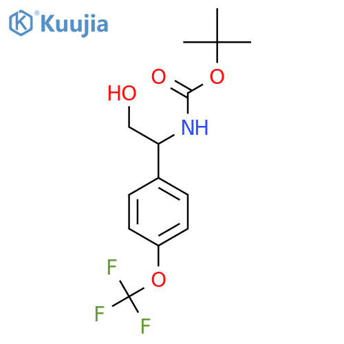 tert-butyl N-{2-hydroxy-1-4-(trifluoromethoxy)phenylethyl}carbamate structure