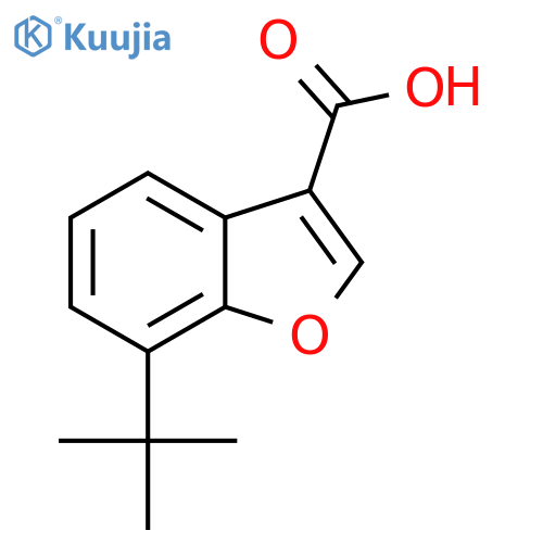 7-Tert-butyl-1-benzofuran-3-carboxylic acid structure
