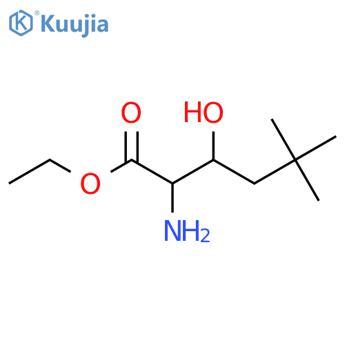 Ethyl 2-amino-3-hydroxy-5,5-dimethylhexanoate structure