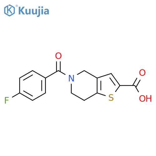5-(4-fluorobenzoyl)-4H,5H,6H,7H-thieno[3,2-c]pyridine-2-carboxylic acid structure