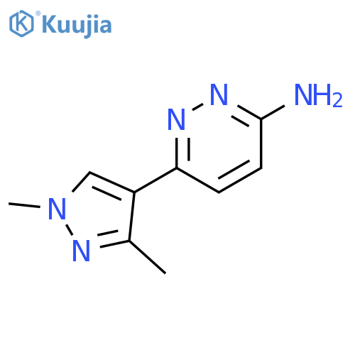 6-(1,3-dimethyl-1H-pyrazol-4-yl)pyridazin-3-amine structure